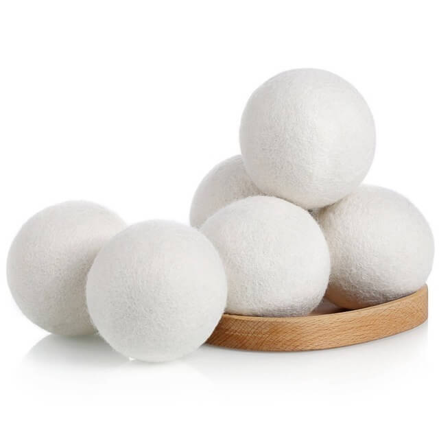 Morus Wool Dryer Balls with 100% Natural New Zealand Premium Wool (Pack of 6)