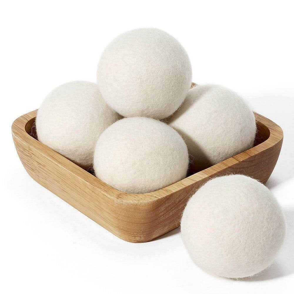 Morus Wool Dryer Balls with 100% Natural New Zealand Premium Wool (Pack of 6)